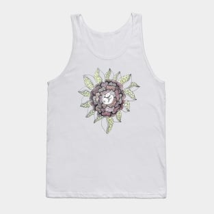 Sleeping dormouse in a flower head Tank Top